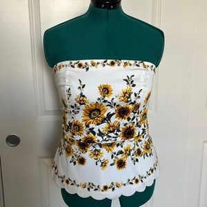 Sunflower Corset Tube Top (never worn)